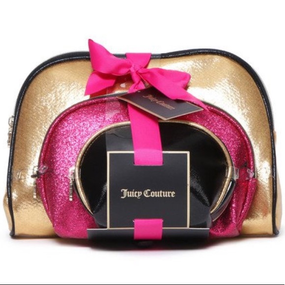 Juicy Couture Handbags - LAST ONE! NWT Juicy Couture 3 Pc Cosmetic Bag Set